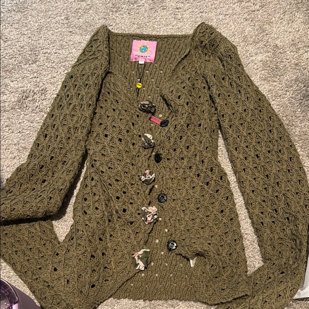 Olive Green Knit Sweater